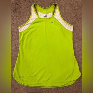 Nike Dri Fit Racer Back Tank Top Womens Size Small Running Workout light Green